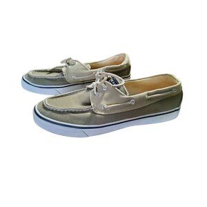 Womens Sperry Lace Up Topsider Grey Boat/Loafer Shoes. Size 8.5 M